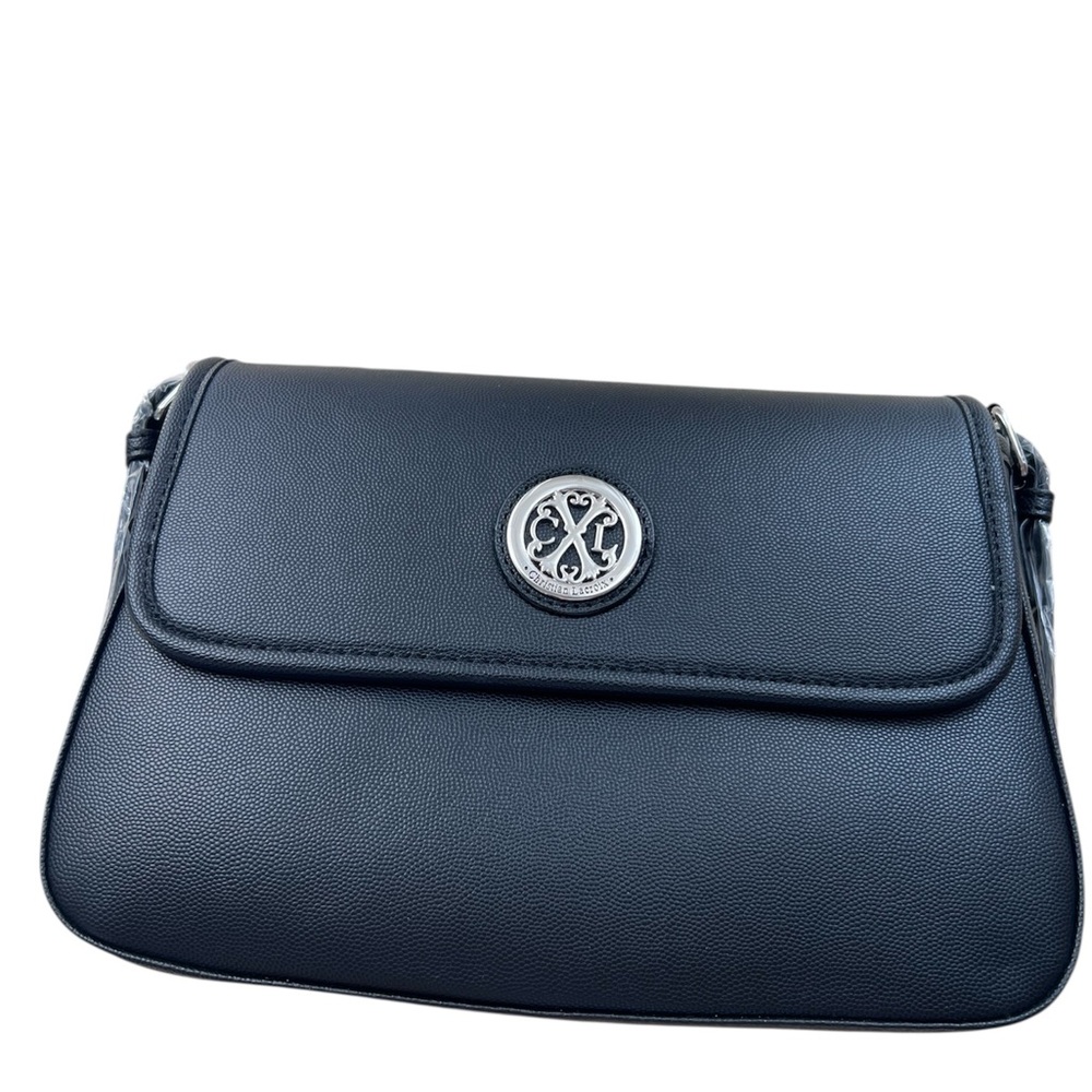 Christian Lacroix CXL Karen Caviar Black Shoulder Bag